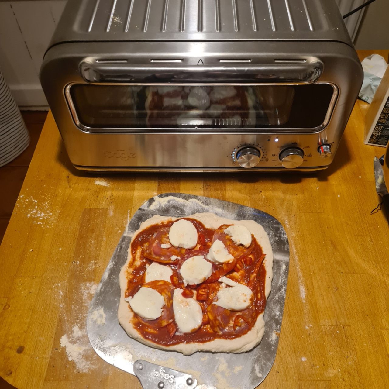 Before putting my pizza in the oven