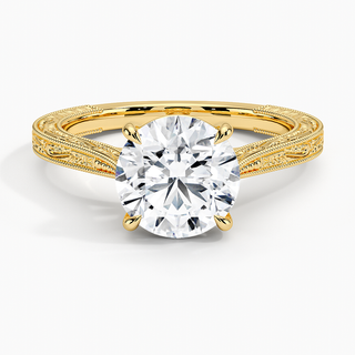 18k Yellow Gold Elsie Engraved Ring