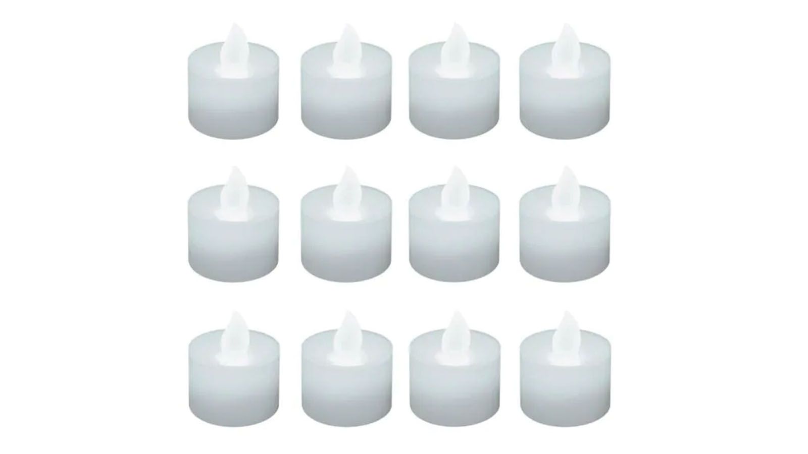 LUMABASE Bright White Non-flickering LED Tealights