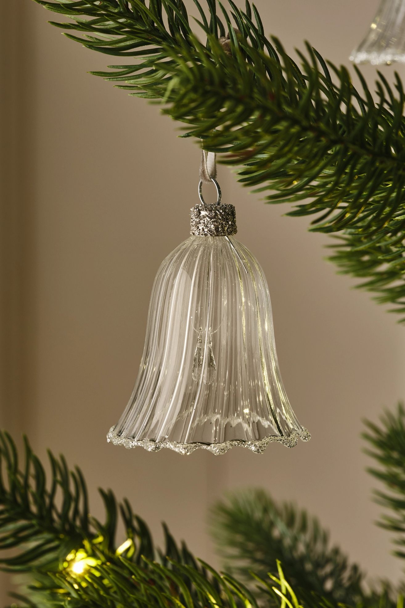 Glass Glitter Bell