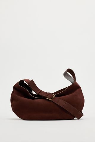 Zara, Suede Crossbody Bag