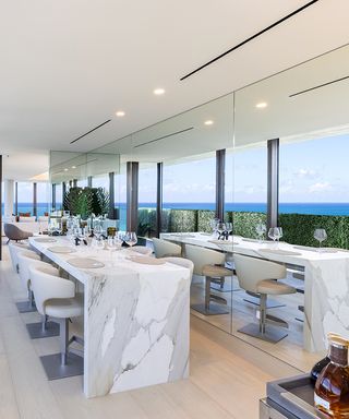 Kitchen and wine bar in the most expensive Cryptocurrency home in Miami