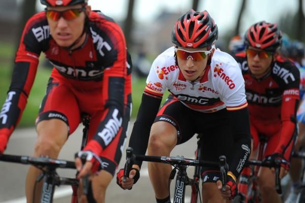 Race leader Taylor Phinney (BMC) in action during stage 1 of the Eneco Tour.