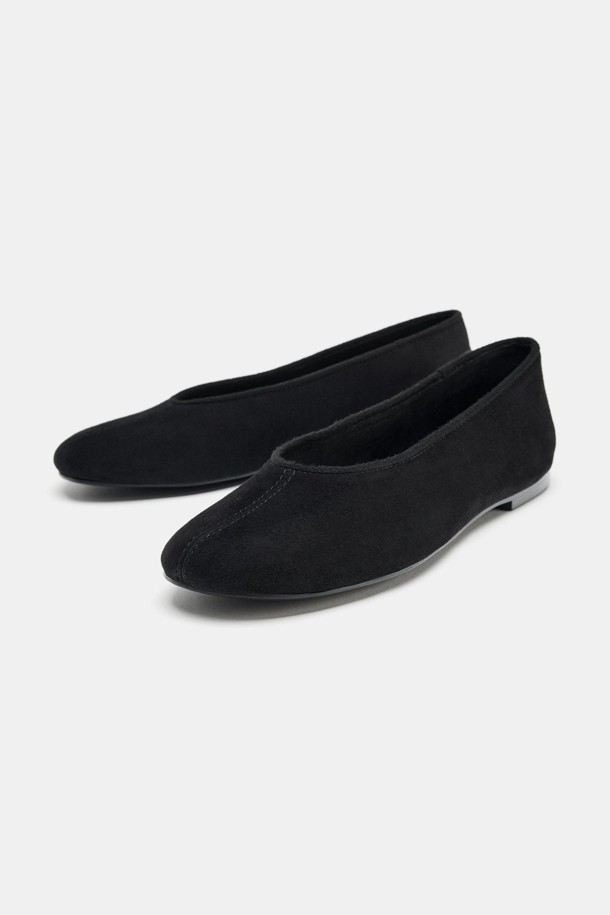 Suede Ballet Flats