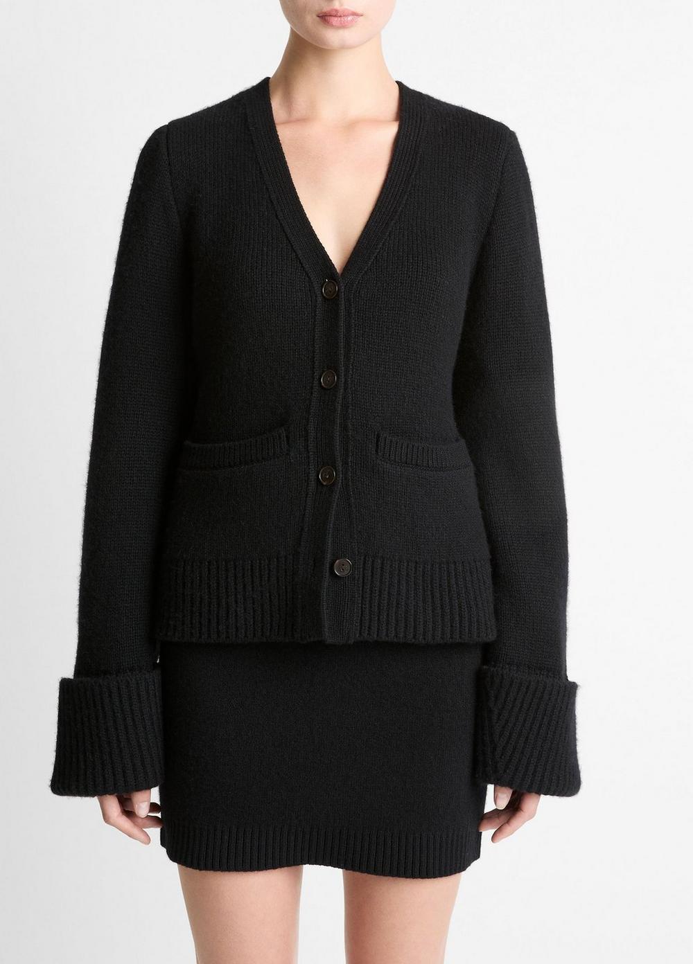 Double-Face Wool &amp;amp; Cashmere-Blend Cardigan