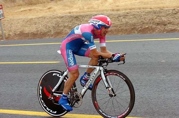 Damiano Cunego (Lampre) dropped nearly four minutes on the time trial.