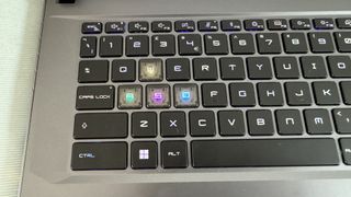 MSI Vector 17 HX's RGB keyboard