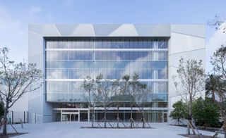 The light and airy building is a constellation of metal triangles and glass panels Courtesy of ICA Miami