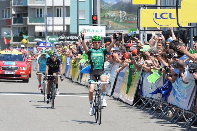 Thomas Voeckler (Europcar) wins the Dauphine stage