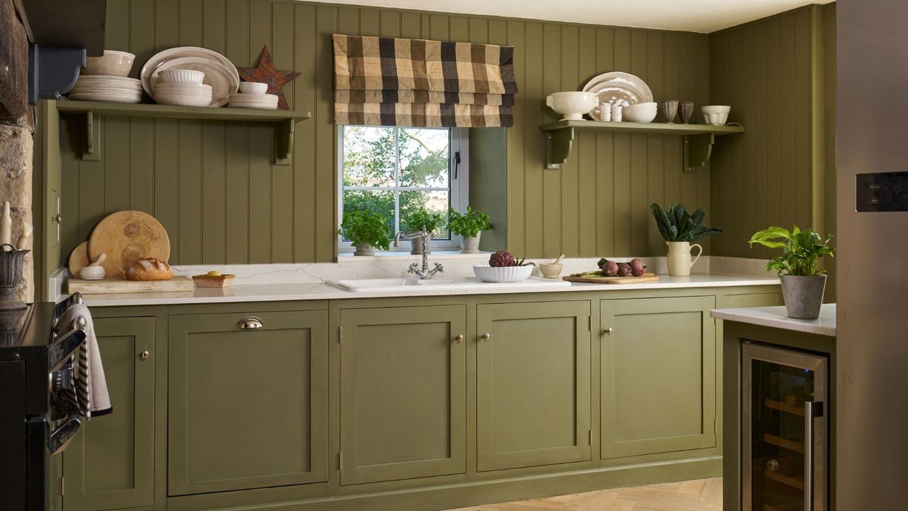 What color should you paint the cabinets in a small kitchen