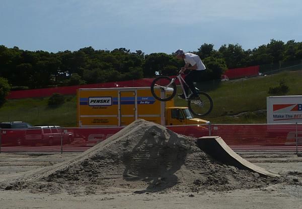 The young riders were getting plenty of air.