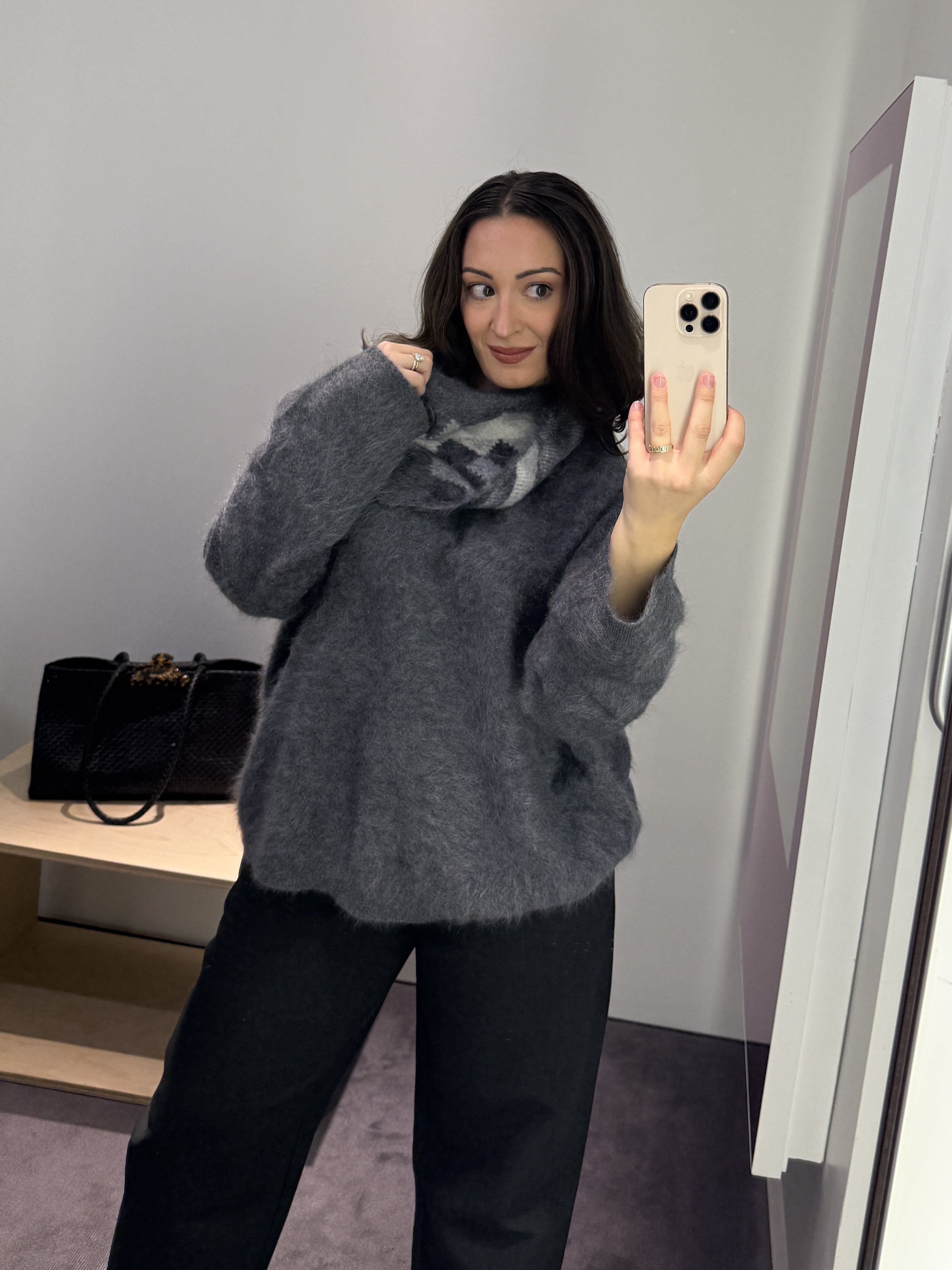 Bella Gerard trying on pieces at Cos