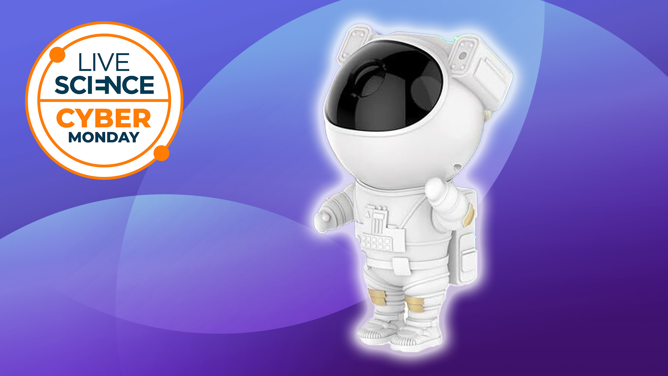 Astronaut Starry Sky Projector with Cyber Monday logo