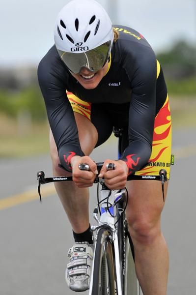 Jamie Nielsen of Waikato/BOP on her way to second place