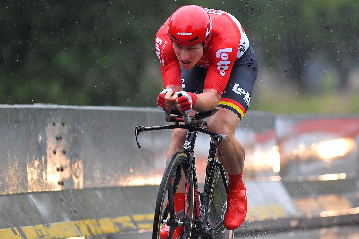 Andre Greipel was one of the later riders out on the course