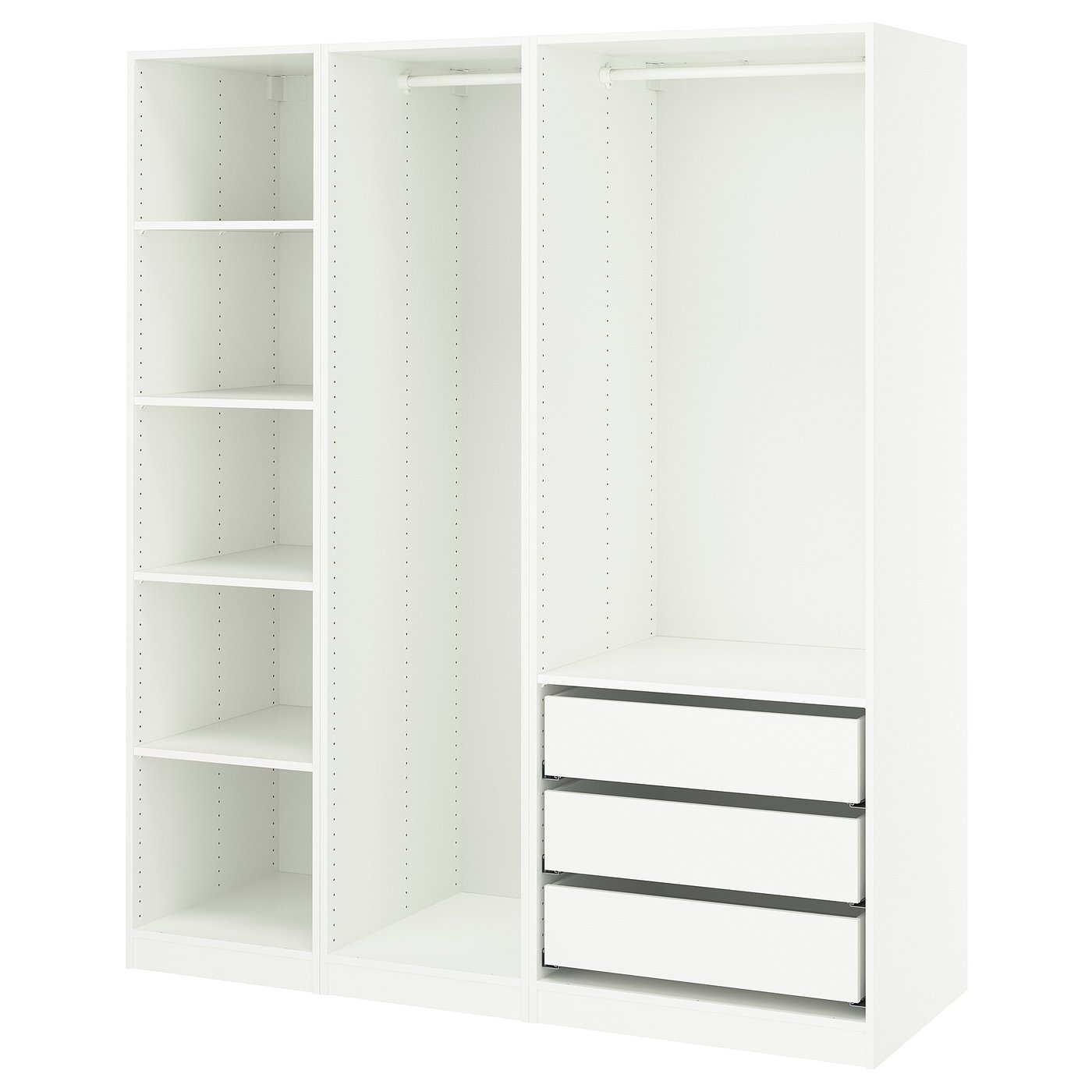 Pax Wardrobe Combination - White 68 7/8x22 7/8x79 1/4 &quot;