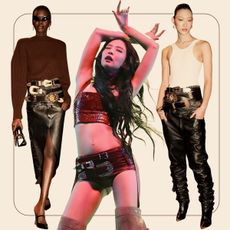 Multiple belts worn at once trend