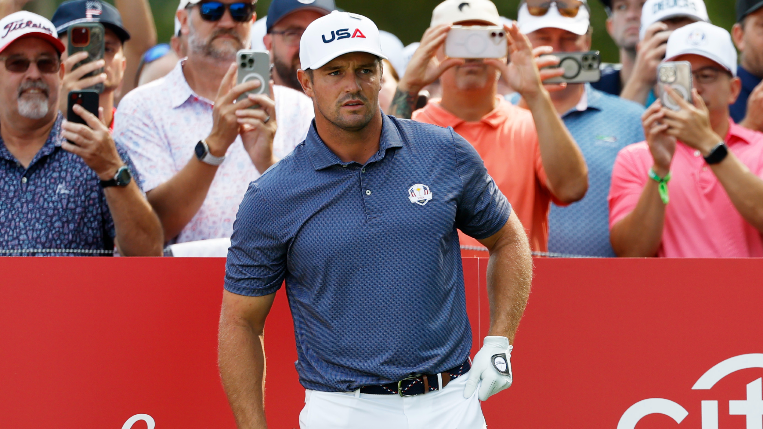 Bryson DeChambeau during a Ryder Cup practice round
