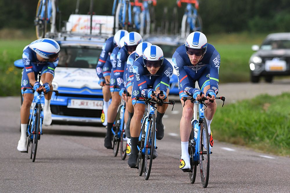Team Wanty-Groupe Gobert in action during the stage 5 team time trial at Eneco Tour