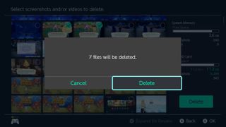 Nintendo Switch Delete Screenshots Delete Again Menu