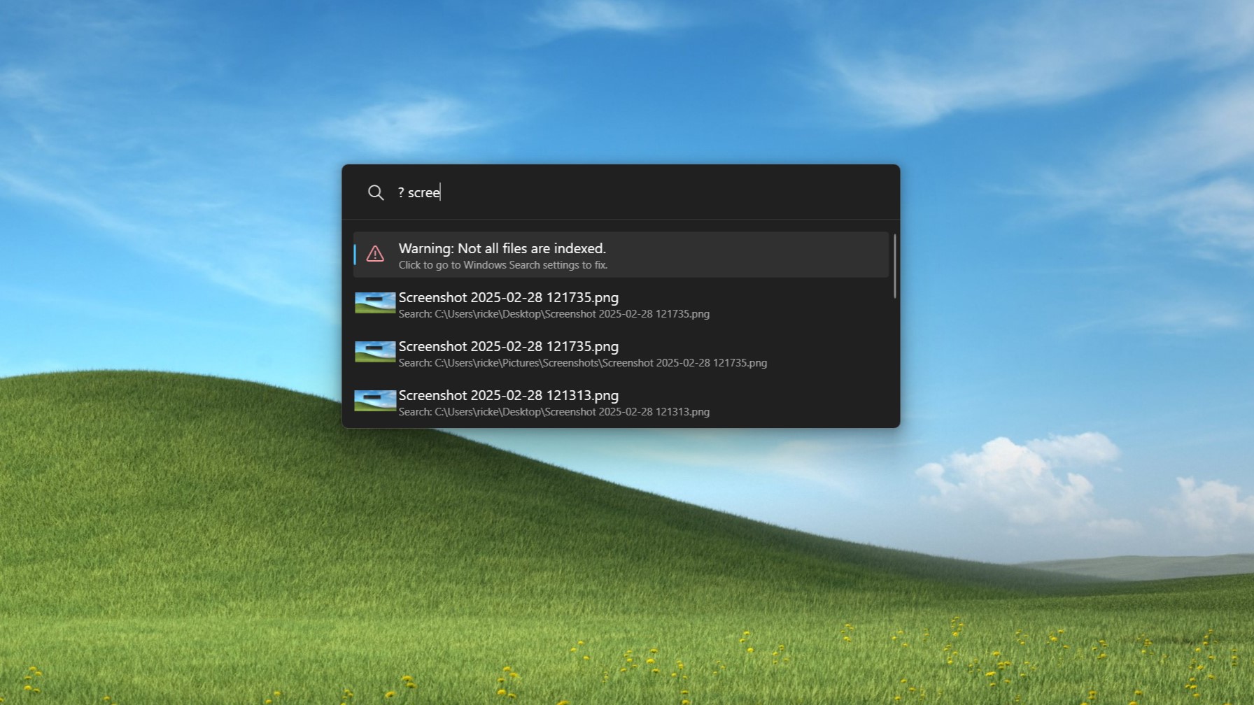 Searching for files using PowerToys Run