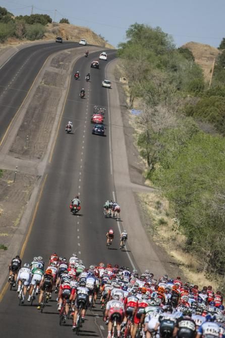 The breaks start to go early in the men's race.