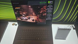 The Razer Blade 16 2025 on display at CES 2025