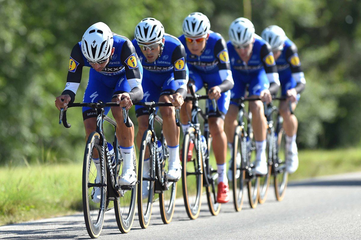 Etixx-QuickStep riding to victory