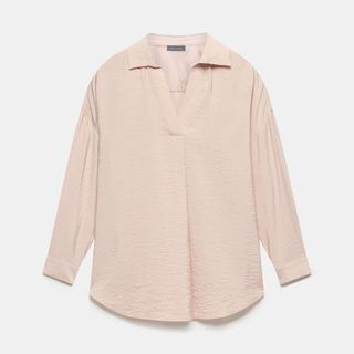 Blush pink blouse from Mint Velvet