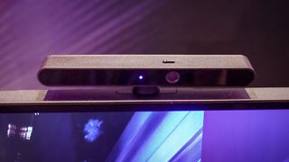 The camera bar that sits on top of the Lenovo ThinkCentre M90a Pro Gen 6 all-in-one PC