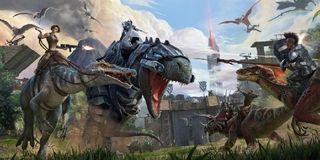 Armored dinosaurs rampage Ark