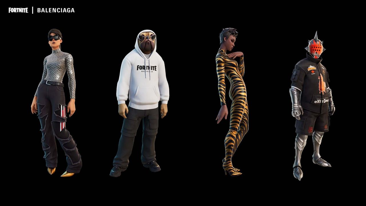 Balenciaga costume skins in fortnite