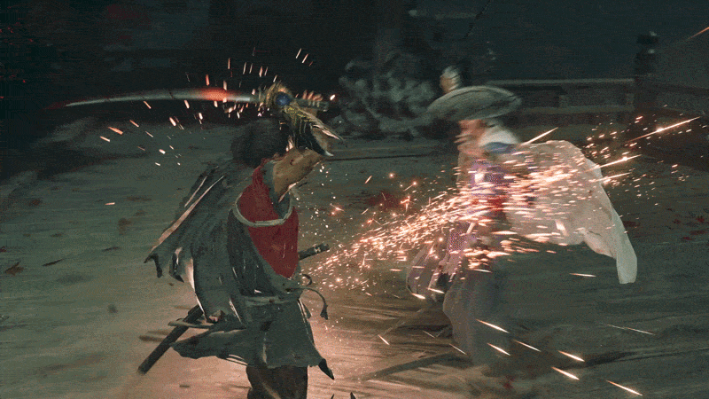 GIF of Onimusha: Way of the Sword boss fight