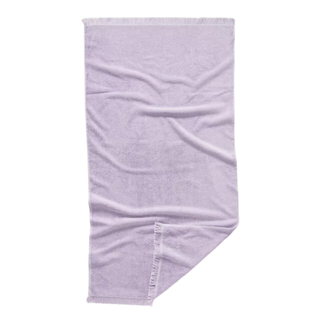 A plush lavender Turkish bath towel