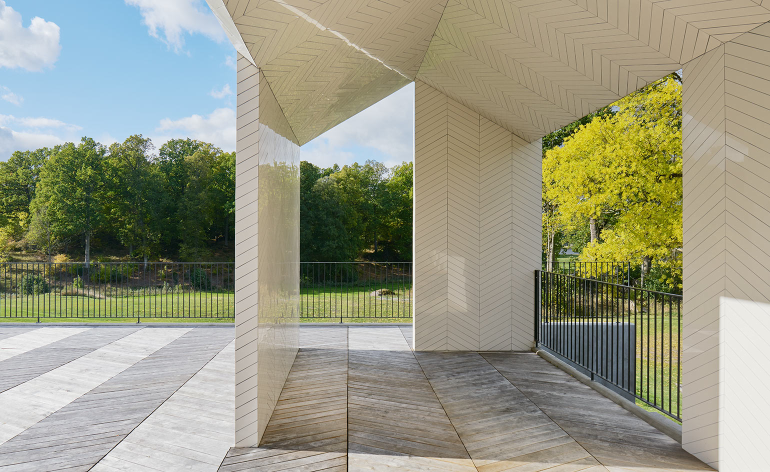 The covered outdoor space