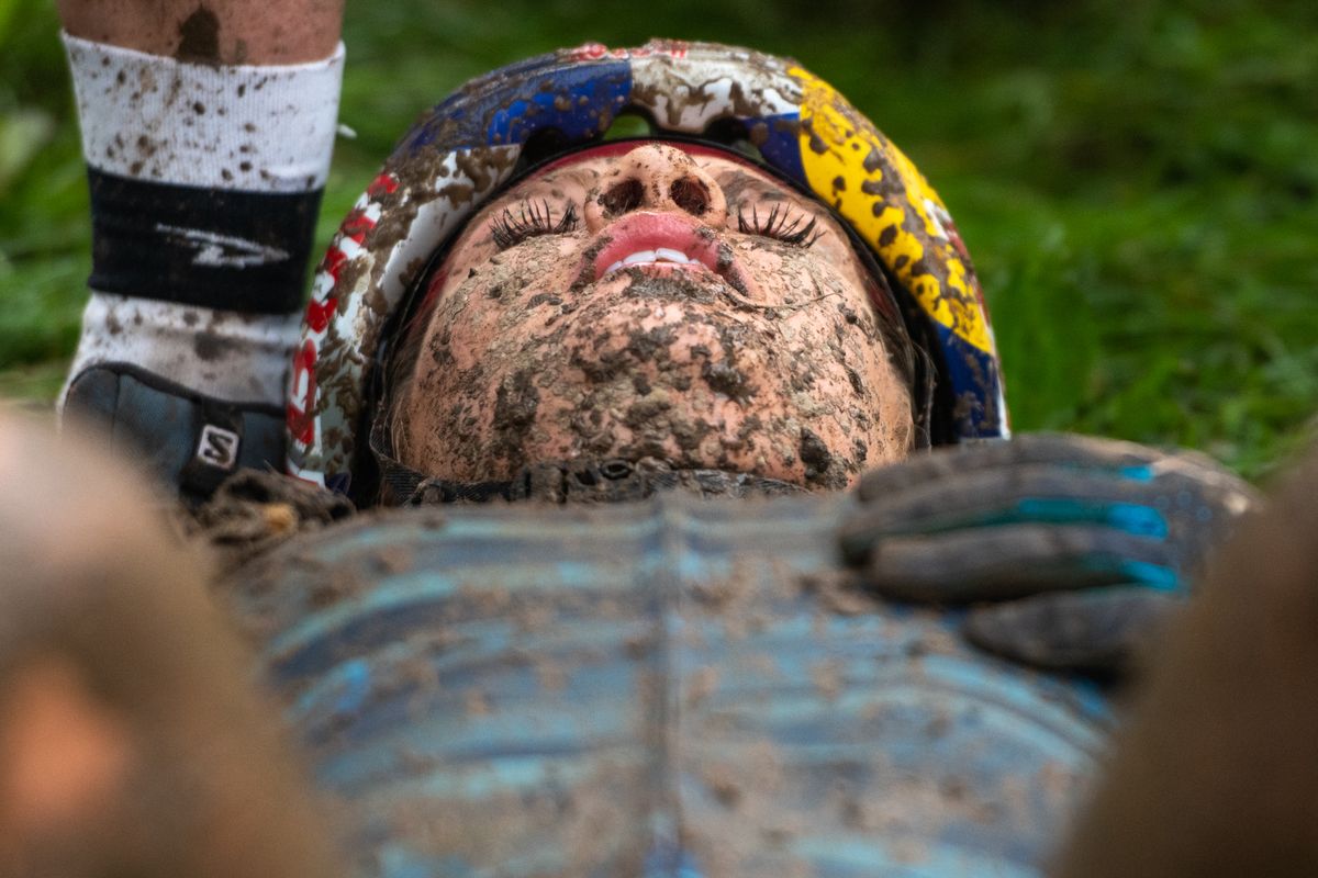 Ellen Noble after a tough race