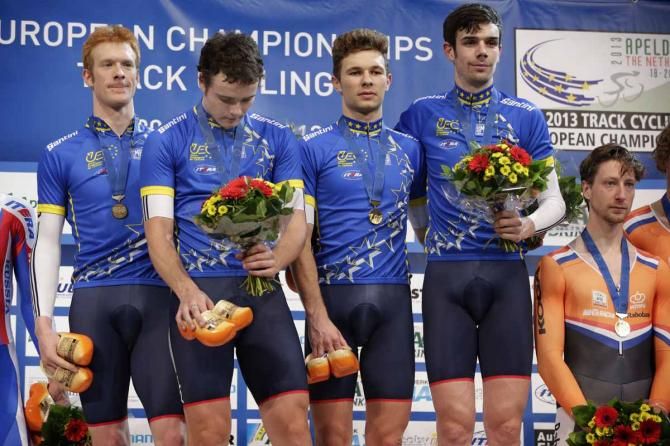 Great Britain again took the title and the clogs in the men's team pursuit
