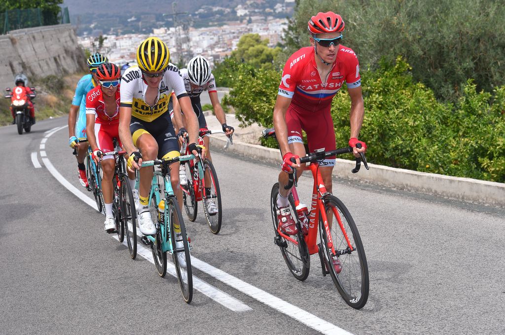 Pavel Kochetkov (Team Katusha) does a turn at the front