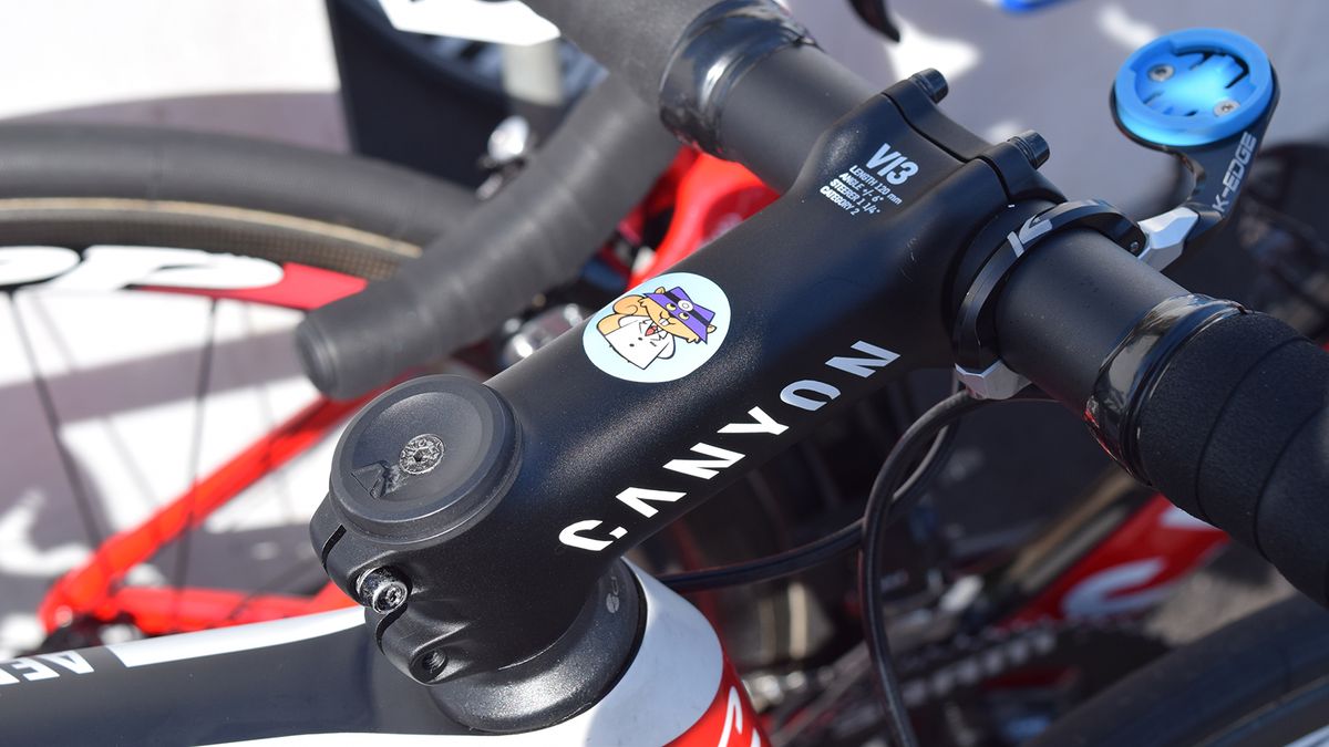 Nathan Haas adds a personal touch to his Canyon stem
