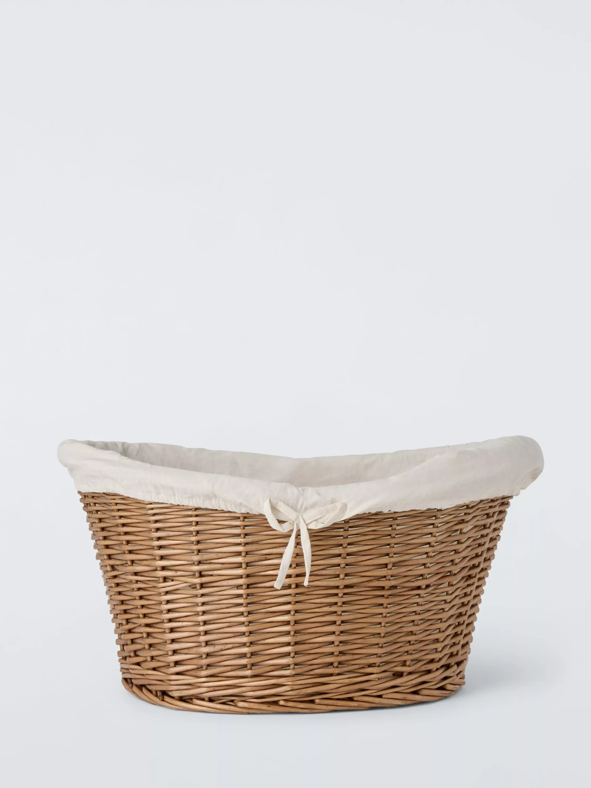 John Lewis Wicker Oval Laundry Basket, Brown