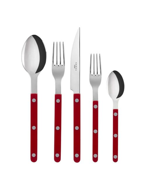 Burgundy Five Piece Flatware Set - Bistrot Collection