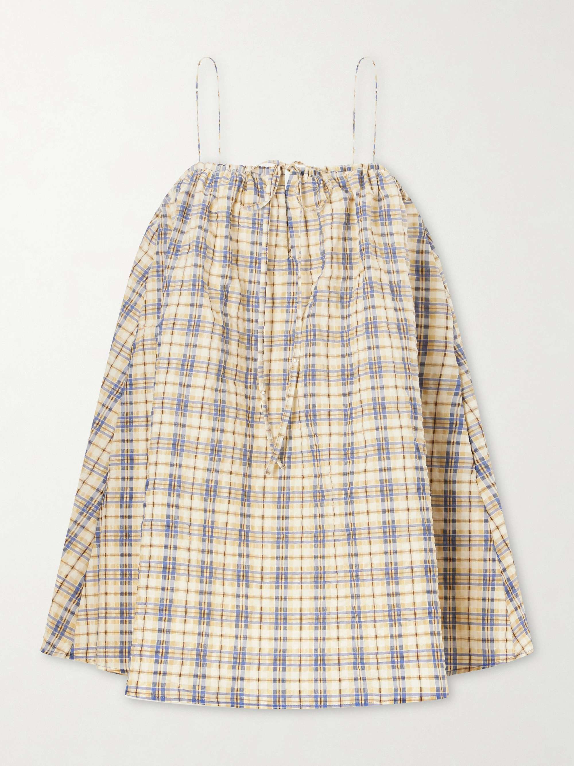 Checked Seersucker Mini Dress