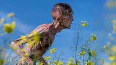 A starving zombie in Danny Boyle's new movie '28 Years Later,' out June 2025