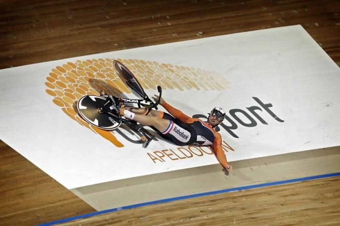 A dutch rider took a tumble