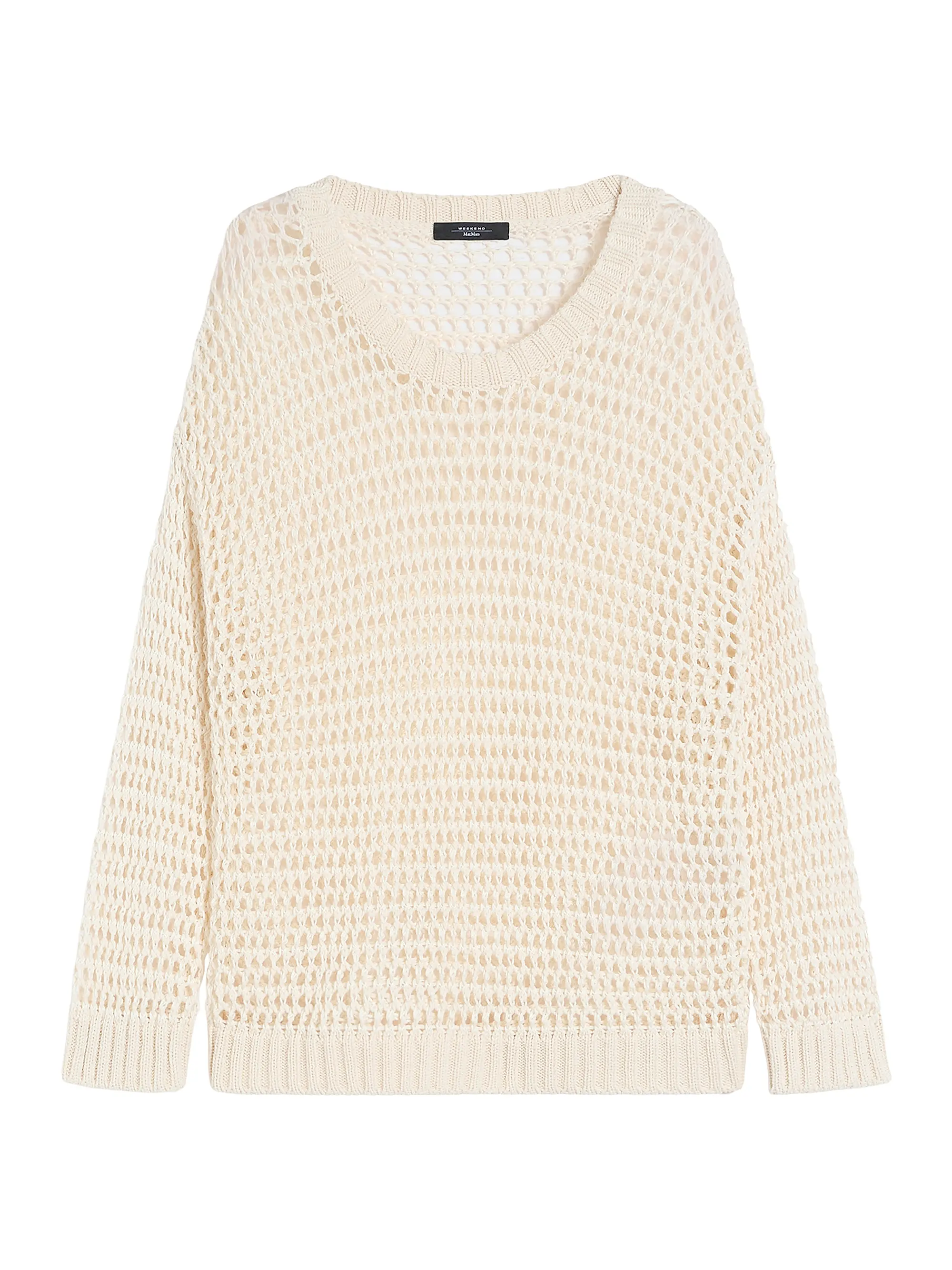 Linen and Cotton Yarn Mesh Jumper