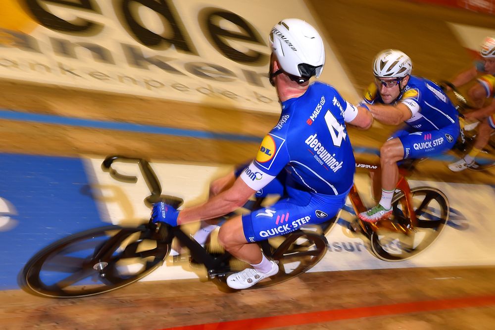 Iljo Keisse and Elia Viviani during the 78th 6 Days Gent 2018