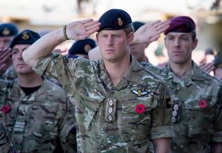 Prince Harry serving in the army