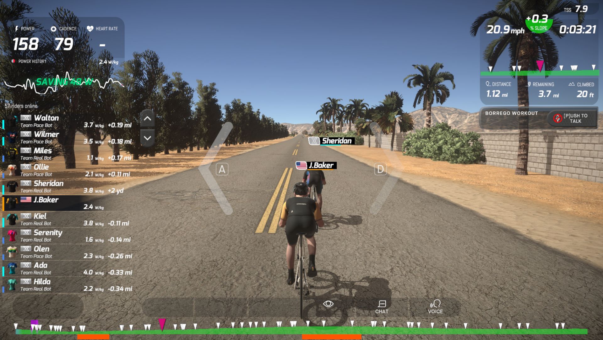 Image shows a rider using Wahoo's new Kickr Steer on the updated RGT cycling platform