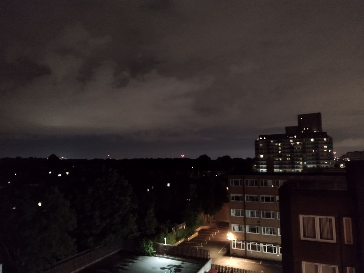 Nighttime sample photo taken on a Poco X4 Pro 5G