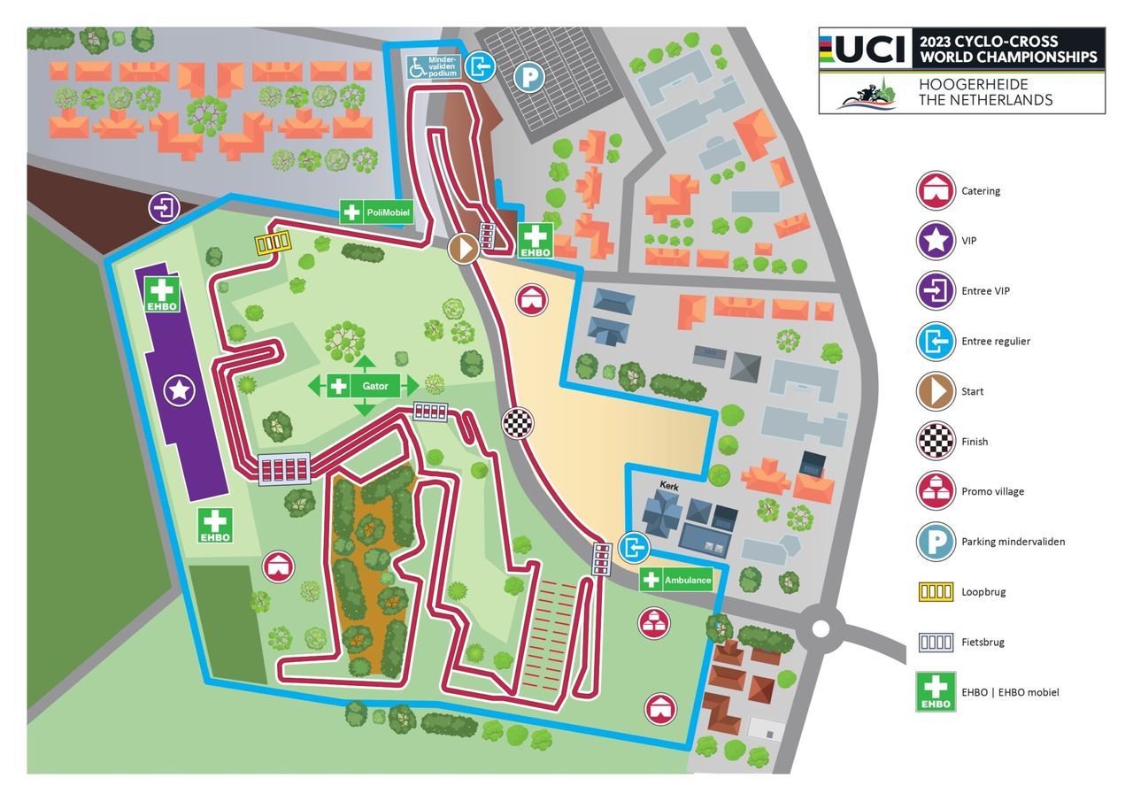The course of the 2023 Cyclocross World Championships